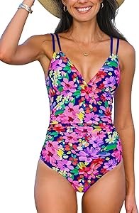 Слитный купальник Cupshe с принтом единорога, длинный торс, контроль живота, V-образный вырез, двойные бретели, открытая спина 11267888