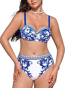 Купальник CUPSHE для женщин с пышной грудью, высокие трусики и формованные чашки 11274730