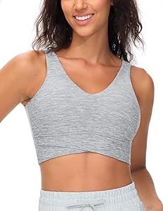 Спортивный бюстгальтер The Gym People с V-образным вырезом, без косточек, мягкий и эластичный, для йоги и фитнеса 11279484