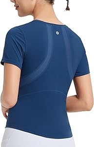 Женская легкая и эластичная футболка Baleaf с коротким рукавом для спорта и йоги 11247630