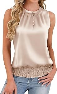 Женский летний лонгслив Blooming Jelly из шелкового сатина с кнопками и свободным кроем, 95% полиэстер, 5% спандекс 11312636