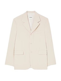 Костюмный пиджак из овечьей шерсти от Sandro в стиле оверсайз с длинными рукавами и пуговицами 11008248