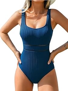 Слитный купальник от CUPSHE с вырезами из текстурированной ткани, низкой спиной и широкими бретелями 11255242