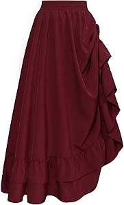 Scarlet Darkness Юбка Scarlett Darkness в ренессансном стиле с оборками, с эластичной талией, макси длины 11254485