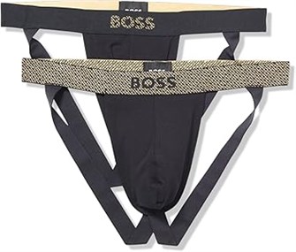 Комплект из 2 молодёжных бандажей BOSS из 95% хлопка с блестящей лентой 11287880