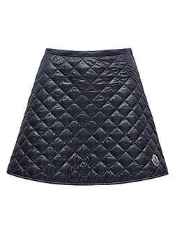 Мини-юбка Moncler с эффектом стеганого рисунка, наполненная пухом и застежкой на молнии 11016136