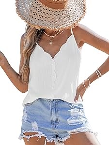 Летняя пляжная безрукавка CUPSHE с пуговицами и V-образным вырезом, 98% полиэстер 11313514