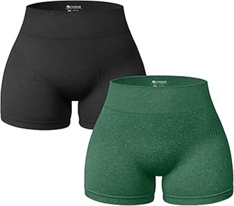 Спортивные шорты OQQ с высоким поясом, поддержкой талии и эффектом подтяжки ягодиц, 90% нейлон, 10% спандекс 11250667