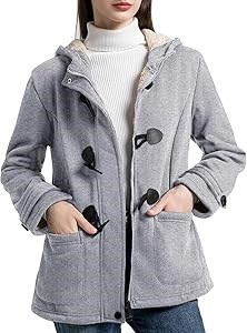 Удобная зимняя женская куртка с шерповой подкладкой Flygo, тёплый худи с капюшоном и карманами 10023254