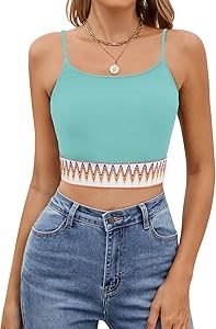 Женский летний укороченный топ Blooming Jelly из дышащей ткани с встроенным бюстгальтером и регулируемыми бретелями 11278977