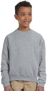 Молодёжный флисовый свитшот с круглым вырезом и коротким рукавом Jerzees Nublend, модель Oxford, размер L 10022430