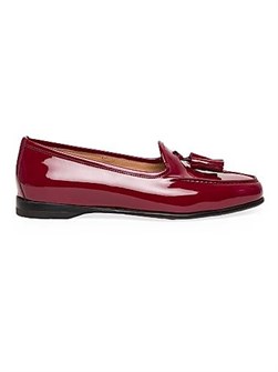 Лоферы из лаковой кожи с кисточками и кожаной подошвой Santoni, Италия 11009914