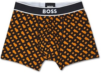 Мужские оранжевые трусы BOSS с ярким логотипом, 95% хлопок, размер X-Large 11309819