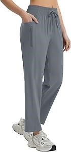 Быстросохнущие брюки для бега Baleaf с высокой талией и карманами на молнии, UPF 50+ защита 11302943