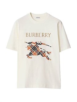 Мужская хлопковая футболка с вышивкой от Burberry с круглым вырезом и короткими рукавами, модель Ryan 11013120