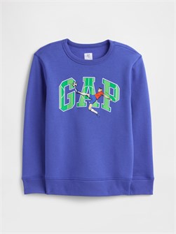 Gap Factory Свитшот с логотипом, изготовленный из 79% хлопка и 21% переработанного полиэстера, с мягкой флисовой тканью, для комфортного ношения 11303797