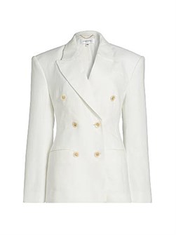 Льняной жакет Cosette от Ronny Kobo с отложным воротником, боковыми карманами и длинными рукавами 11010222