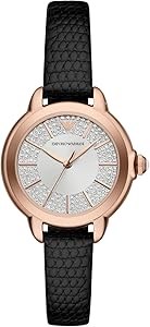 Emporio Armani Женские часы из нержавеющей стали с розовым золотом, круглый циферблат 26 мм, водонепроницаемость до 50 м 11269228