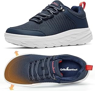 Ортопедическая мужская обувь OrthoComfoot с поддержкой свода стопы и широким носком для комфорта и облегчения боли при диабете 11277393