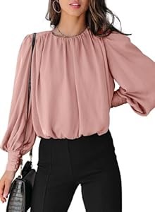 Розовая женская блуза Dokotoo с мягкими плечиками и длинными рукавами, модный тренд 2025 года, 100% полиэстер 10023189