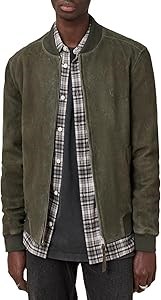 Кожаная мужская куртка-бомбер Buckley из 100% козьей кожи, AllSaints 11306751