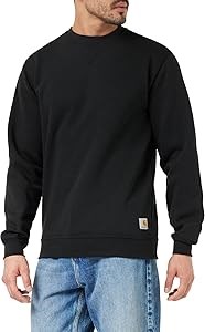 Мужское худи Carhartt средней плотности из 50% хлопка и 50% полиэстера с эластичными манжетами и поясом 11270847