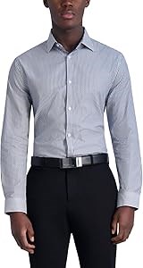 Мужская полосатая рубашка с длинным рукавом Karl Lagerfeld из 100% хлопка, универсальный стиль 11304306