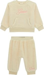 Детский комплект GUESS из плюшевого велюра с лонгсливом и брюками, 100% полиэстер 11307040