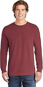 Толстовка Comfort Colors из 100% кольцевого пряденого хлопка, с длинным рукавом, кирпичного цвета, размер S 11281137