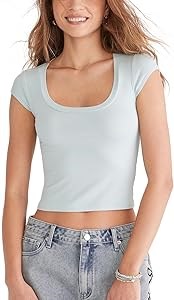 Женская футболка AEROPOSTALE Seriously Soft с круглым вырезом и короткими рукавами, облегающий силуэт 11289763