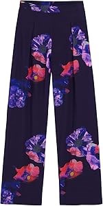 Женские брюки Desigual с цветочным принтом и застежкой-молнией из мягкой вискозы 11313842