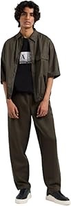 A|X Armani Exchange Мужские льняные брюки для отдыха от Armani Exchange, легкие и стильные для повседневного использования 11298323