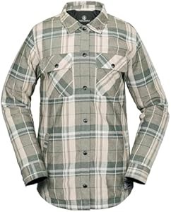 Женская зимняя худи-рубашка Volcom из 100% ткани V Science с карманами на молнии 11305568