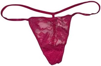 Трусики Victoria',s Secret T-Back из кружева со стразами, ярко-розовые, размер L 11306808