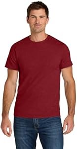 Универсальная унисекс футболка Jerzees из кольцевого хлопка, цвет перченый красный, размер 2XL 11308241