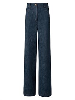 Широкие джинсы Akris Punto Cooper из хлопка и шерсти с пятью карманами и скрытой застежкой 11011135