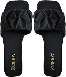 Модные летние женские сандалии GORGLITTER с плоским носком и складками, идеальные для свадьбы 11280711