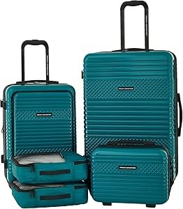 French Connection Дорожный набор из 5 предметов Mersai: раскладной чемодан 71 см, ручная кладь 56 см, жесткий чемодан 35 см и 2 упаковочных куба 11297179