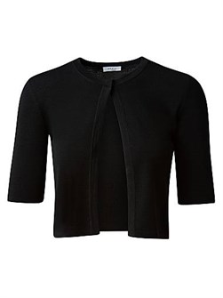 Укороченный кардиган из мягкой шерсти с круглым вырезом и застежкой на кнопки от Akris punto 11019294