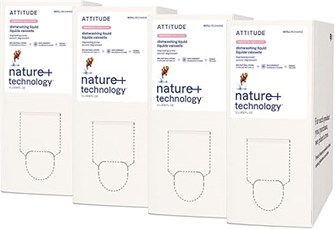 Attitude Веганская жидкость для мытья посуды на растительной основе, проверенная EWG, 4 упаковки по 2 литра 11296002