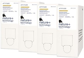 Универсальный очиститель ATTITUDE на растительной основе, проверенный EWG, для всех поверхностей с цитрусовым ароматом, 2 л (упаковка из 4) 11298796