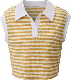Топ без рукавов Milumia с полосатым принтом и контрастными цветами для лета 11300220