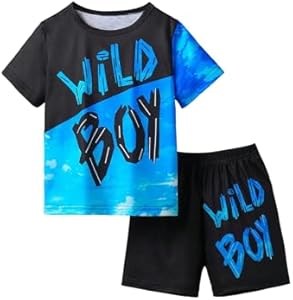 Летний молодежный комплект одежды для мальчиков от Soly Hux: футболка с короткими рукавами и шорты с графическим рисунком 11297918