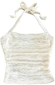 Стильный облегающий летний кроп-топ без рукавов с завязками от Soly Hux 11298445