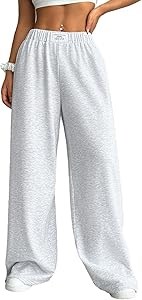 Женские спортивные брюки от Milumia с аппликациями, широкими штанинами и высокой талией. Удобная и свободная посадка. 11287718