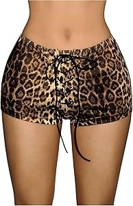 Шорты Milumia Y2K с принтом и завязками, низкая талия, спортивный стиль 11276078