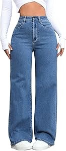 Эластичные джинсы Floerns Y2K с высокой посадкой и прямыми штанинами для уличного стиля 11266321