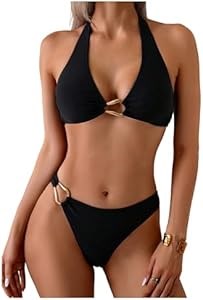 Купальный костюм от SOLY HUX, двухпредметный с V-образным вырезом и шнуровкой, идеальный для пляжного отдыха 11307568