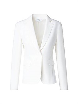 Жакет классического кроя Akris punto из эластичного вискозного джерси с длинными рукавами и отделкой 11011111