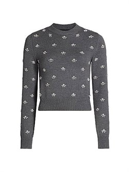 Свитер из шерсти с перламутровыми кабошонами от Oscar de la Renta, 100% шерсть, произведено в Италии 11017789